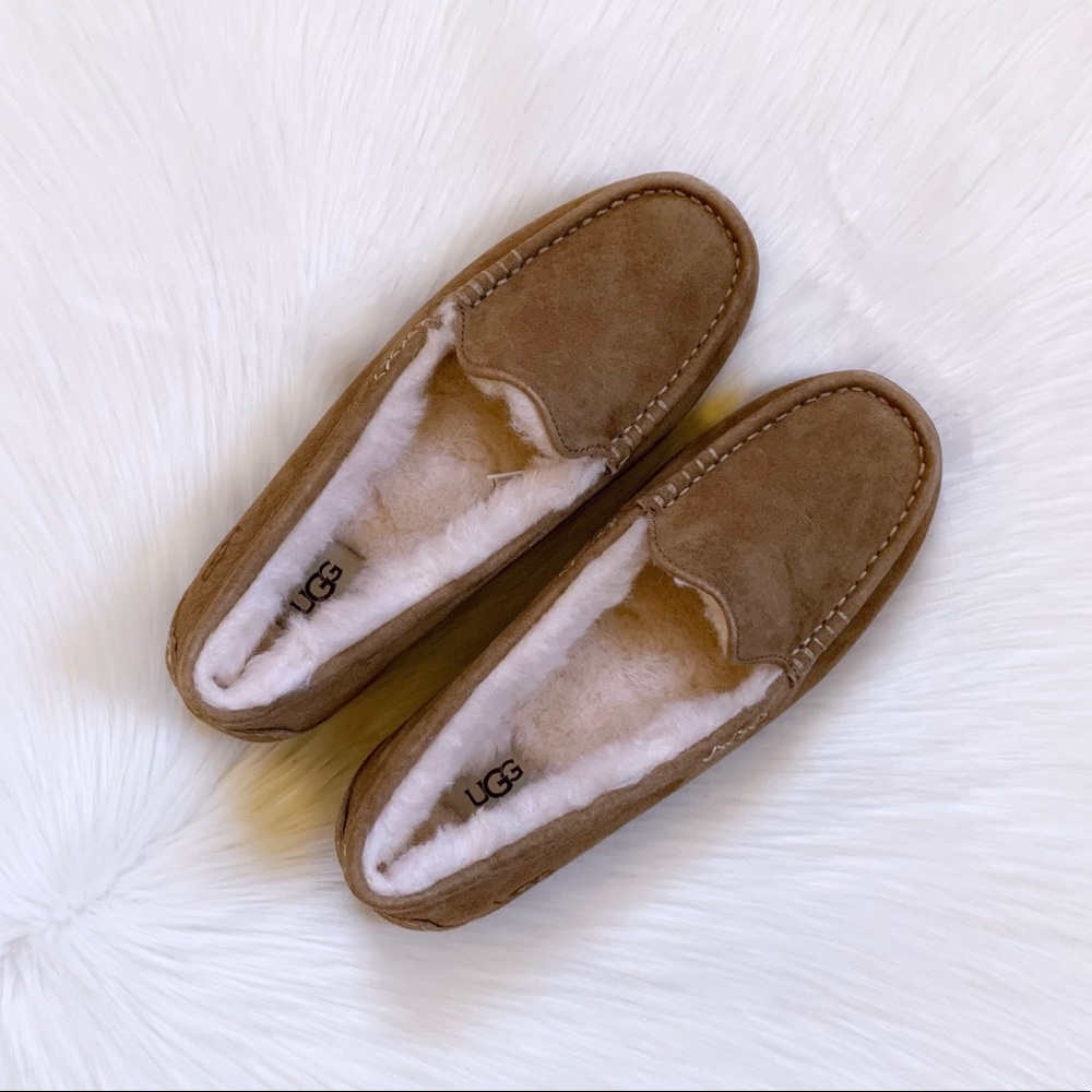 UGG Ansley Chestnut Suede Outdoor/Indoor Slippers - Picture 2 of 6